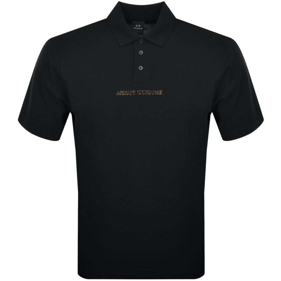 新品同様 Exchange Armani Logo Menswear Mainline | Black Shirt T Polo トップス